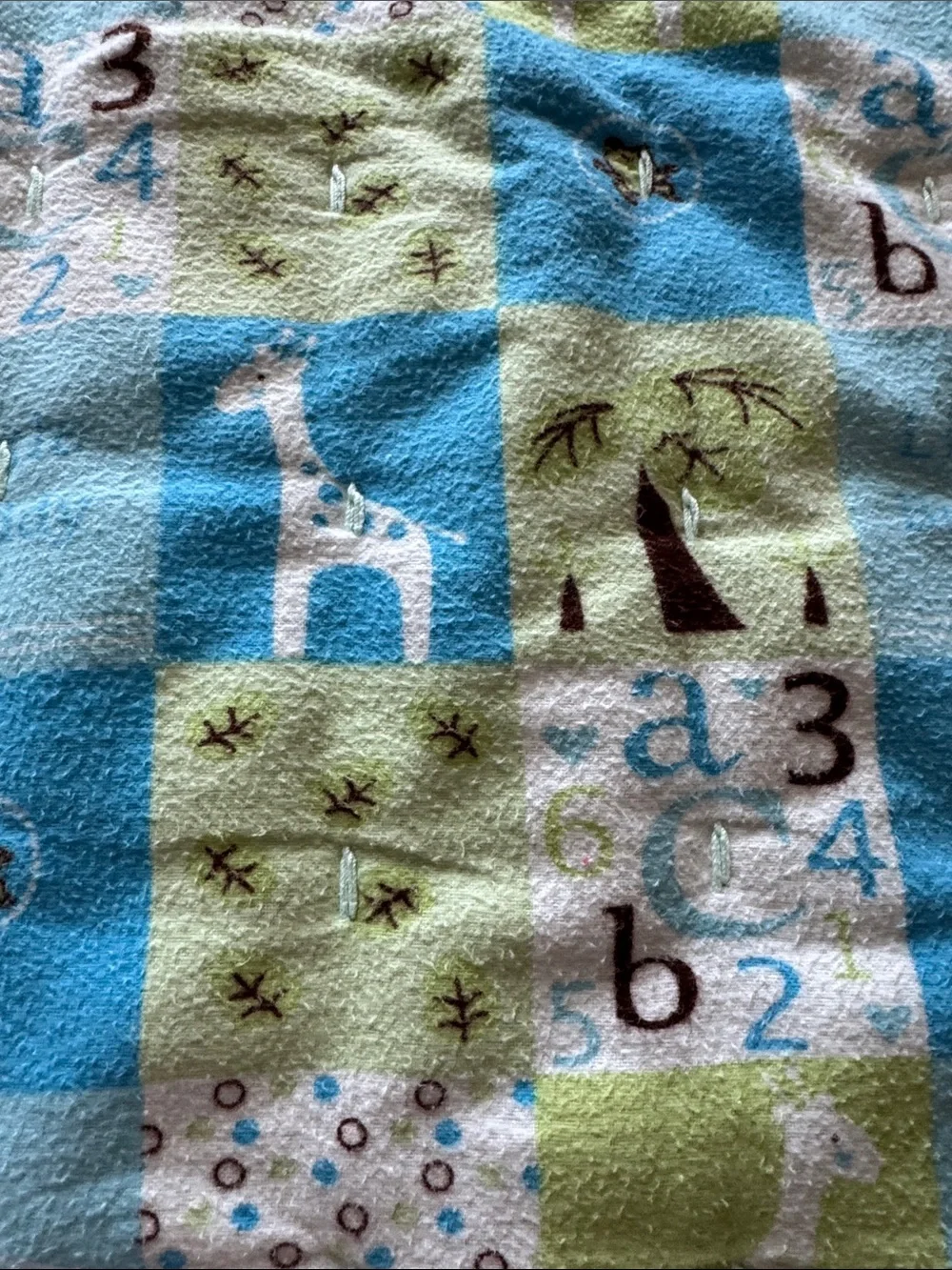 Flannel baby quilt